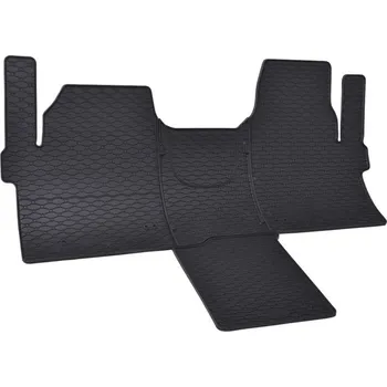autokoberec Autokoberce gumové přesné s nízkým okrajem Ford Transit Custom II (2024-) čtyřdílná sada koberců / koberec přes tunel 2-sedadla