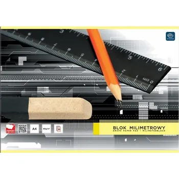 Kancelářský papír Milimetrový papír A4 Interdruk pro technické kreslení