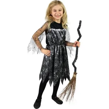 Karnevalový kostým RAPPA Kostým čarodějnice s pavučinou vel. S EKO - Halloween