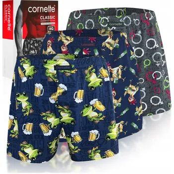 Pánské oblečení Cornette Pánské boxerky volného střihu, bavlněné, sada BM112 Classic 3 kusy, velikost L