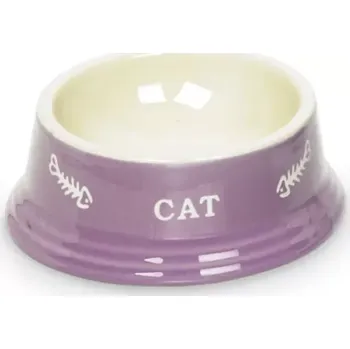 Miska pro psa Nobby Cat keramická miska 14 x 4,8 cm fialová