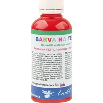 Speciální výtvarná barva Barva na textil 50g - 3. ČERVENÁ