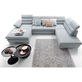 Sedací souprava PCo Rohová sedací souprava GRÉTA II do U, 356 cm Barva látky: ASTON 03 (Tmavá růžová), Roh pohovky do U: Levý roh