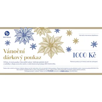 BIO NAILS Elektronický Vánoční dárkový poukaz 1000 Kč