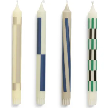 Hay, Svíčky Hay Pattern, krémově-zeleno-modré, 4 ks. - Formadore