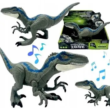 INTERAKTYWNY DINOZAUR FIGURKA CHODZI RUSZA, ŘVE SVÍTÍCÍ OČI LED