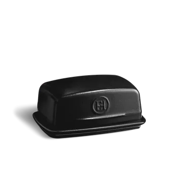 Dóza na potraviny Emile Henry keramická dóza na máslo, černá lanýžová, 710225