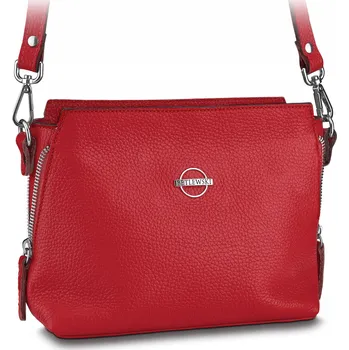 Kabelka Betlewski kabelka z pravé lícové kůže červená