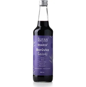 Sirup Borůvkový sirup se šalvějí Šufan & Sirupárna 500 ml