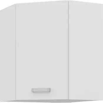 Kuchyňská linka TAPANY, horní rohová skříňka 58x58 GN-72 1F, korpus: bílá, dvířka: bílá perlička + vyzvednutí ZDARMA