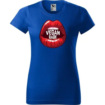 Dámské tričko DOBRÝ TRIKO Dámské tričko s potiskem Vegan babe Barva: Královsky modrá, Velikost: 3XL