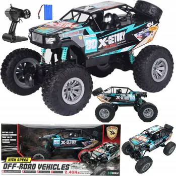 RC model auta VELKÝ JEEP AUTO TERÉNNÍ DÁLKOVĚ OVLÁDANÝ S OVLADAČEM KOLA 4X4