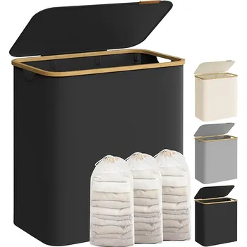 Koš na prádlo SONGMICS Koš na prádlo látkový 150l černá