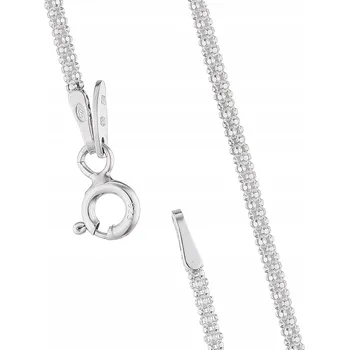 Náramek Stříbrný řetízek na ruku Popcorn 1,6 mm Coreana, silný dámský náramek 19 cm