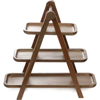 Podnos MOOKA třípatrový, dřevěný 892702