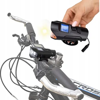 Cyklosvítilna Osvětlení na kolo Be-active.pl Světlo na kolo, svítilna na řídítka s alarmem 220 lm USB
