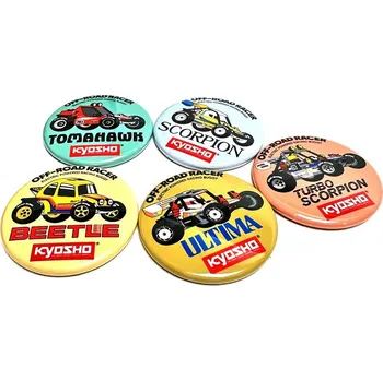 Kyosho Vintage 2WD Buggy Badge (5pcs) - expresní doprava