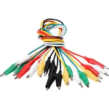 Elektronická stavebnice LaskaKit_cz Vodiče s krokodýly 46cm 10 kusů