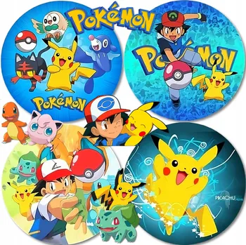 Obraz DEKORACE NA DORT Pokémoni OD 22 DO 30 CM + DÁREK – CHYŤTE RADOST Z PIKACHU!