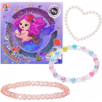 kreativní sada SADA KORÁLKŮ KREATIVNÍ SADA NA VÝROBU NÁRAMKŮ MOŘSKÁ PANNA