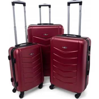 Sada 3 kufrů KEMER RGL 520 Bordó (vínová)