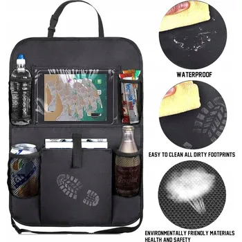 Moto oblečení Univerzální černý potah na autosedačku z polyester s kapsami