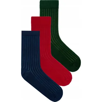 Pánské ponožky KABAK Ponožky Sada Klasické žebrované 42-46 vícebarevné, velikost 42-46
