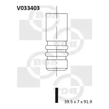 Ventil motoru BGA Sací ventil BGA V033403