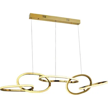 ACA Lighting závěsné svítidlo RING LED 72W 5700lm CCT IP20 zlatá nerez ocel + akryl HM88LEDP5GDCCT