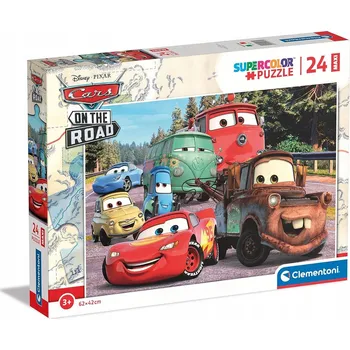 Puzzle Puzzle Clementoni Super Color 24 dílků Cars on the road