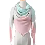 Dámská šála 21367 tyrkysová/růžová
