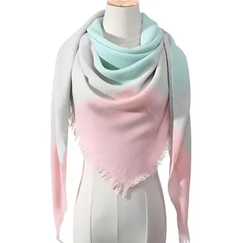 Šála Dámská šála 21367 tyrkysová/růžová