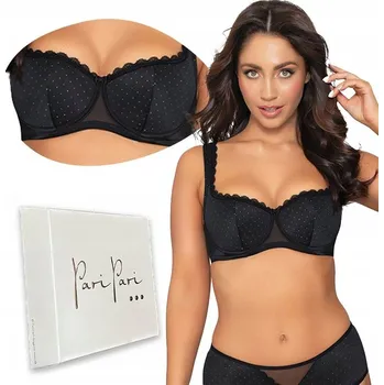 Podprsenka Paripari podprsenka bardotka, balkonetka černá velikost 75D