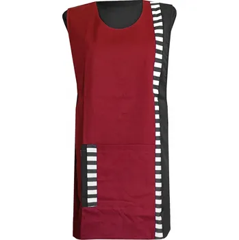 Kuchyňská zástěra ZÁSTĚRA DÁMSKÁ PÁNSKÁ KUCHAŘSKÁ PRACOVNÍ GASTRONOMICKÁ BORDOVÁ L