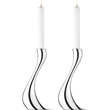 Svícen Georg Jensen Svícen Cobra Mirror 24&nbsp;cm – set 2&nbsp;ks