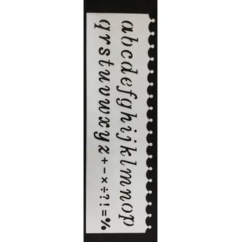 Šablona plastová pro kreativní tvoření - 18,5 x 5,5 - písmena, číslice - č.6