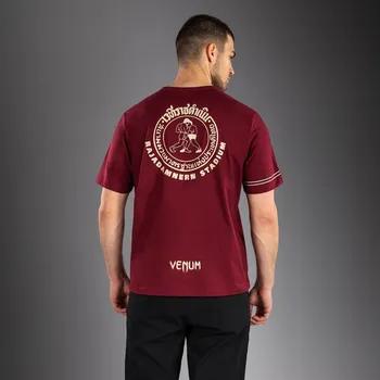 Pánské oblečení Pánské tričko Venum x Rajadamnern - Burgundy Velikost: XL