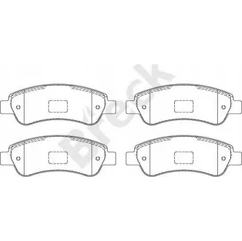 Brzdová destička Brzdové destičky zadní BRECK 24465 00 703 00