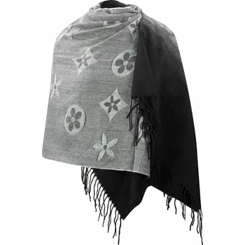 Šála Tkaný šátek elegantní šátek s květinami ombre