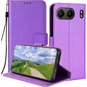 Pouzdro na mobilní telefon Flipové pouzdro RCBR pro OnePlus Nord 4 5G DIAMOND WALLET fialové