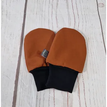 Rukavice Yháček Mini softshellové rukavice bez palce s merinem, Karamel Velikost:: S