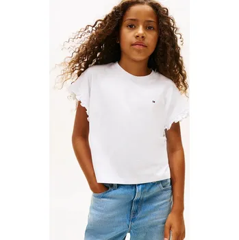 Dětské tričko Tommy Hilfiger KG0KG08970.128.176.PPY2 bílá 00X, vel. 152