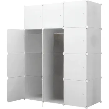 Botník Hogler 3414 Variabilní regálový systém 12 modulů, 145 x 110 x 47 cm, bílá