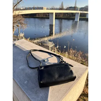 Kabelka Estelle Dámská kožená crossbody kabelka ET20460 - černá