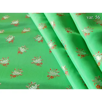 HEDVA ČESKÝ BROKÁT Ondrin 160 krojový brokát KVÍTEK zelená | 56