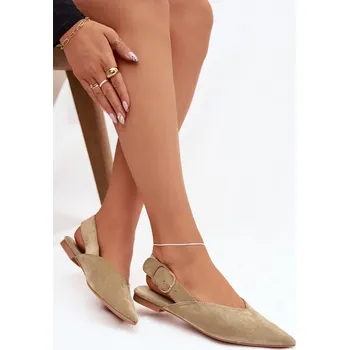 Dámské baleríny Boto Dámské baleríny s přeskou Zelené Tanelia Boto hnědá | kaki 3506970