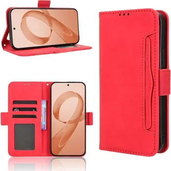 Pouzdro na tablet VSECHNONAMOBIL 130542 Peněženkový obal s přihrádkami pro POCO F8 Ultra červený