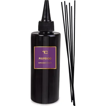 Aroma difuzér PULPIDOO | náhradní náplň do difuzéru FLOW & tyčinky | PARFUMIA® | 200 ml + ZDARMA difůzní tyčinky Dedra