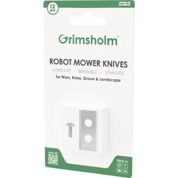 Náhradní nože Grimsholm pro robotické sekačky Worx a LandXcape balení 12 ks