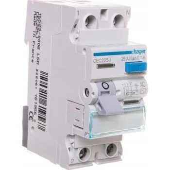 vypínač Proudový chránič Hager 230 V IP20 25 A